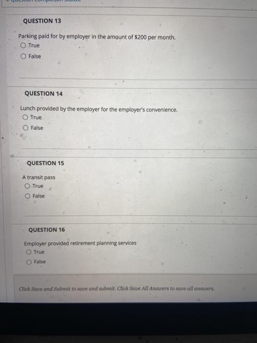 given to seller by parents True False QUESTION 4 Cost of universal