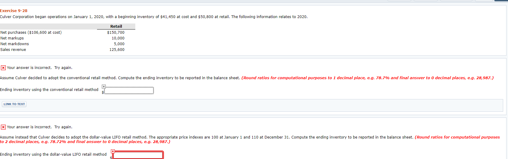 the information in part (b), compute cost of goods sold. (Round ratios