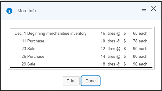  * More Info - X Dec. 1 Beginning merchandise inventory 11