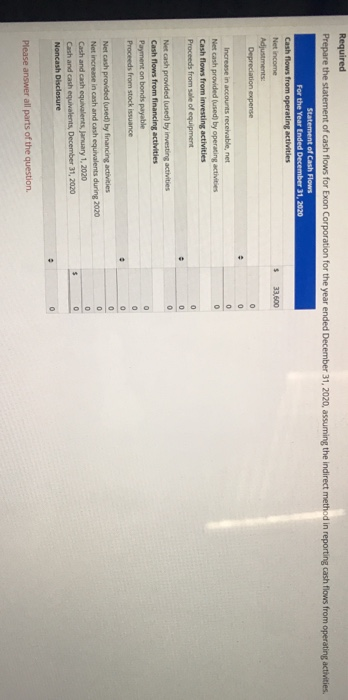 sheet and income statement follow Balance Sheets, December 31 2020 2019 Assets