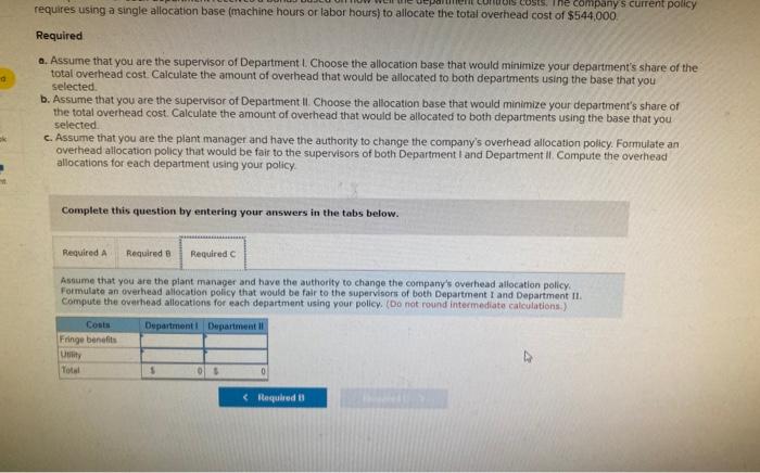 4-1, 4-2, 4-3, 4-5 Stuart Manufacturing Company uses two departments to make