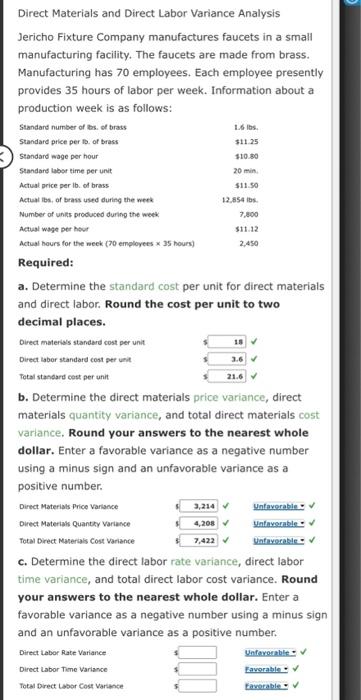 plz helpi cannot figure out the last part Direct Materials and Direct