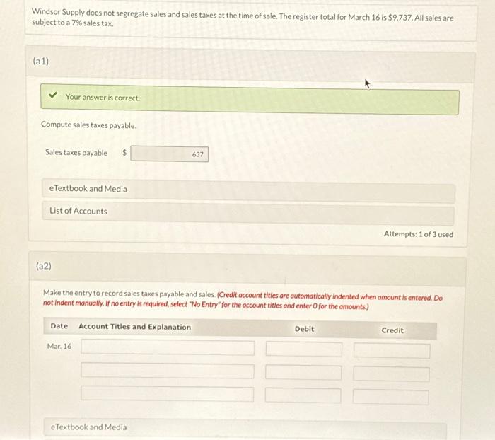 I need help on (a2) please. thank you! Windsor Supply does not