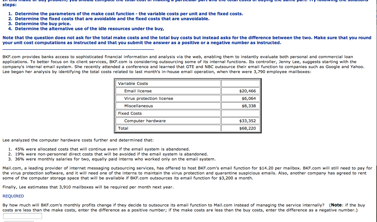  Determine the parameters of the make cost function - the variable