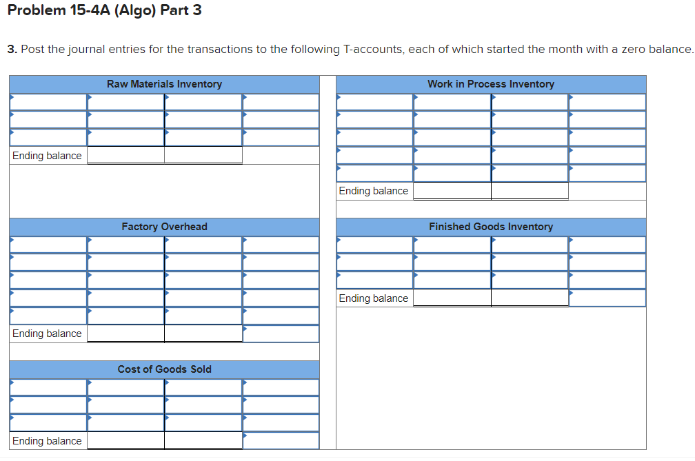 materlals for the month. c. TIme tickets record use of the following