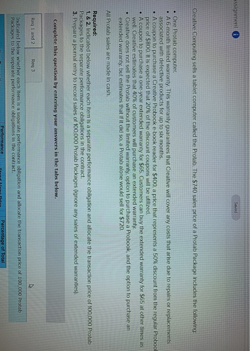  assignment i Creative Computing sells a tablet computer called the Protab.