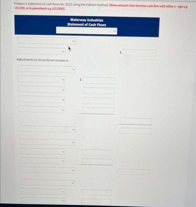 1. Net income for 2022 was $74,400. 2. Depreciation expense was $27,200.