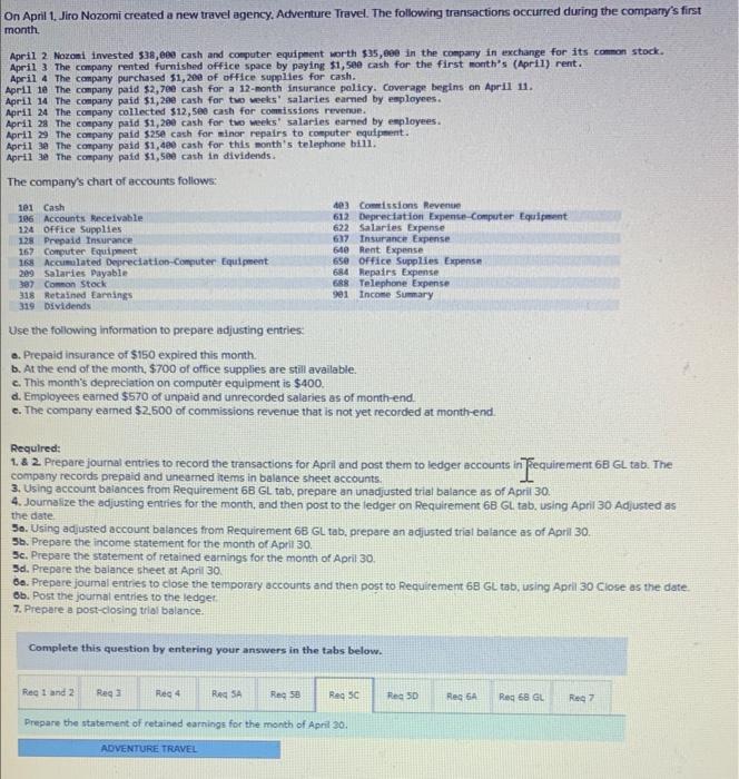 Please only Do requried Question 5C which is Statement of Retained