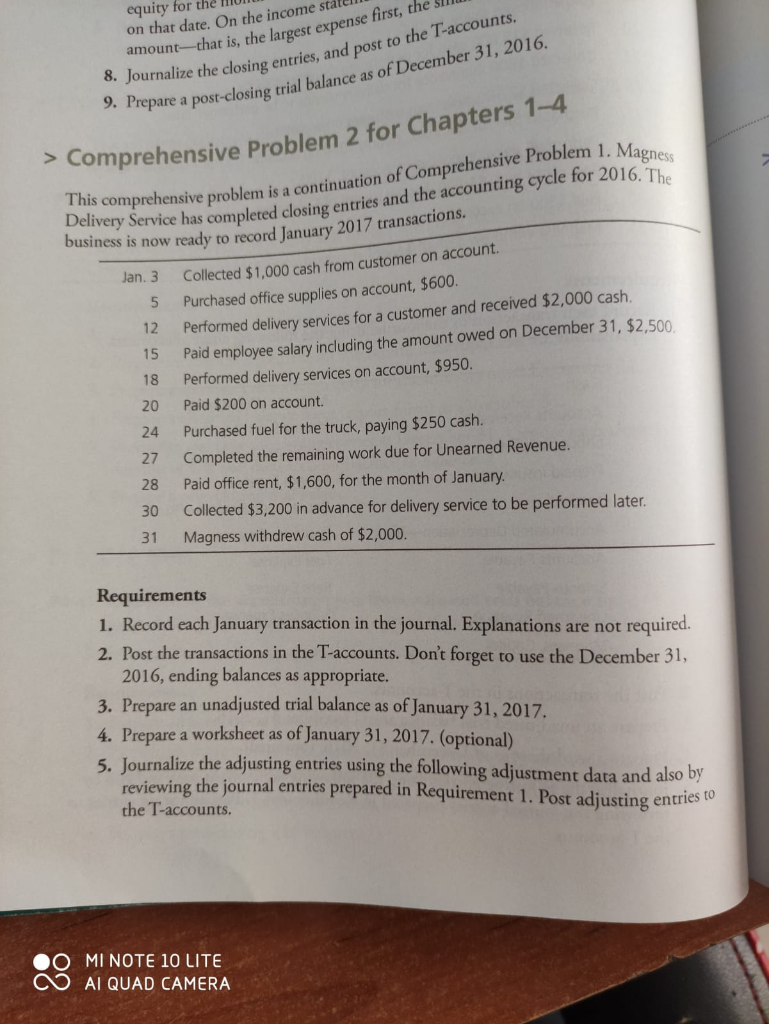 amount--that is, the largest expense first, the 8. Journalize the closing