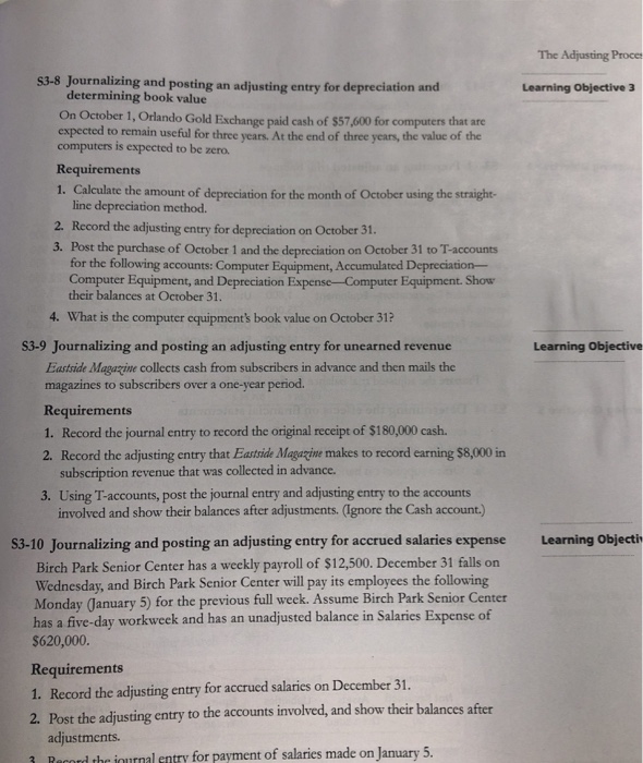  The Adjusting Proce s3-8 Journalizing and posting an adjusting entry for
