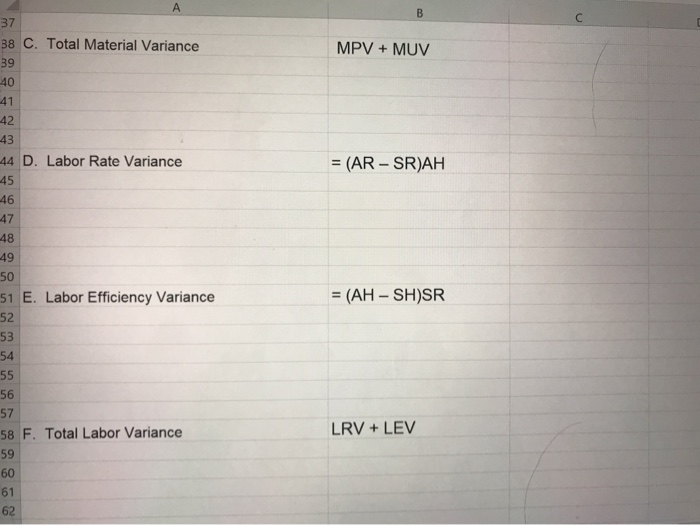 points ) = (3 points each) 11 Use the following information to