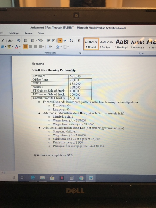  Assignment 3 Pass Through STUDENT-Microsoft Word (Product Activation Failed) ces Mailings