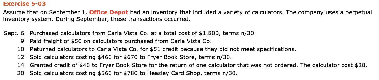 Journalize the September transactions. (If no entry is required, select "No Entry"