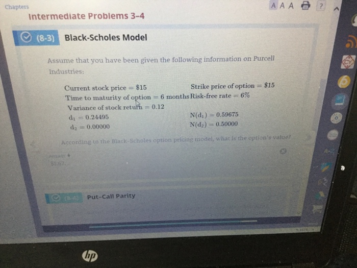  The final answer is $1.67 please show all work Current stock