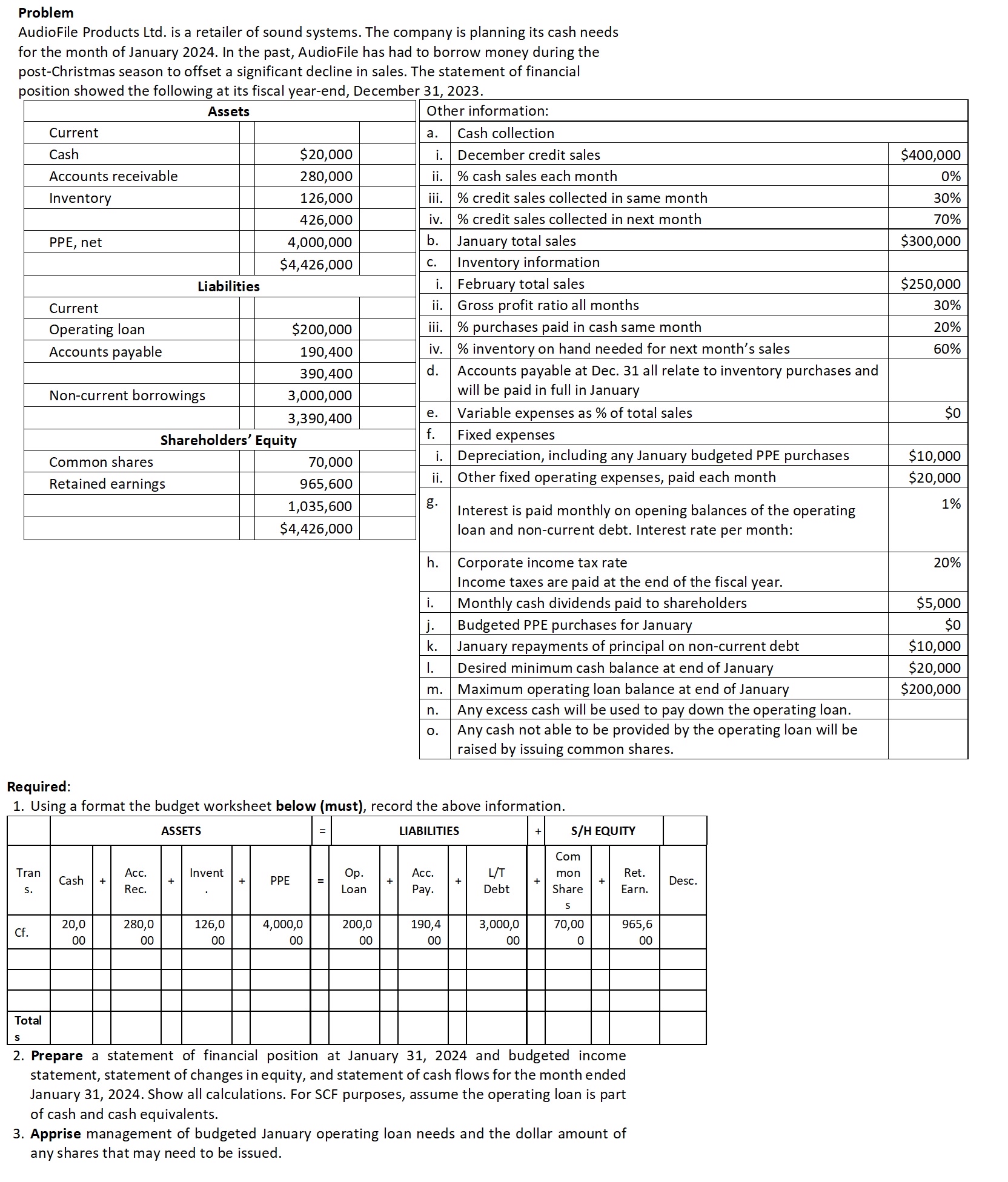  Please solve this question as required in part 1,2 and 3