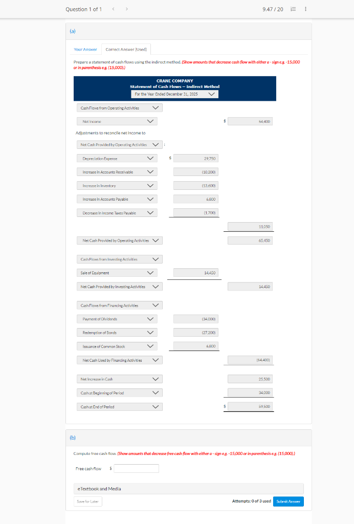 was sold for $14,450 cash. This equipment originally cost $30,600 and had