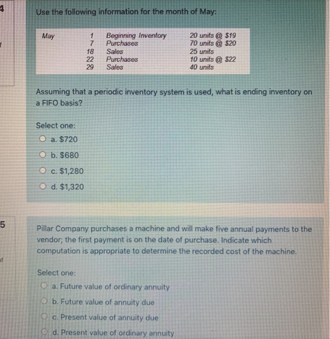 included in the buyer's inventory as of the date it is shipped