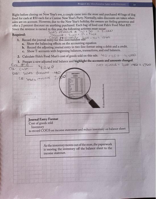 and #3. thanks! Fido's Food Mart Adjusted Trial Balance December 31, 20XX
