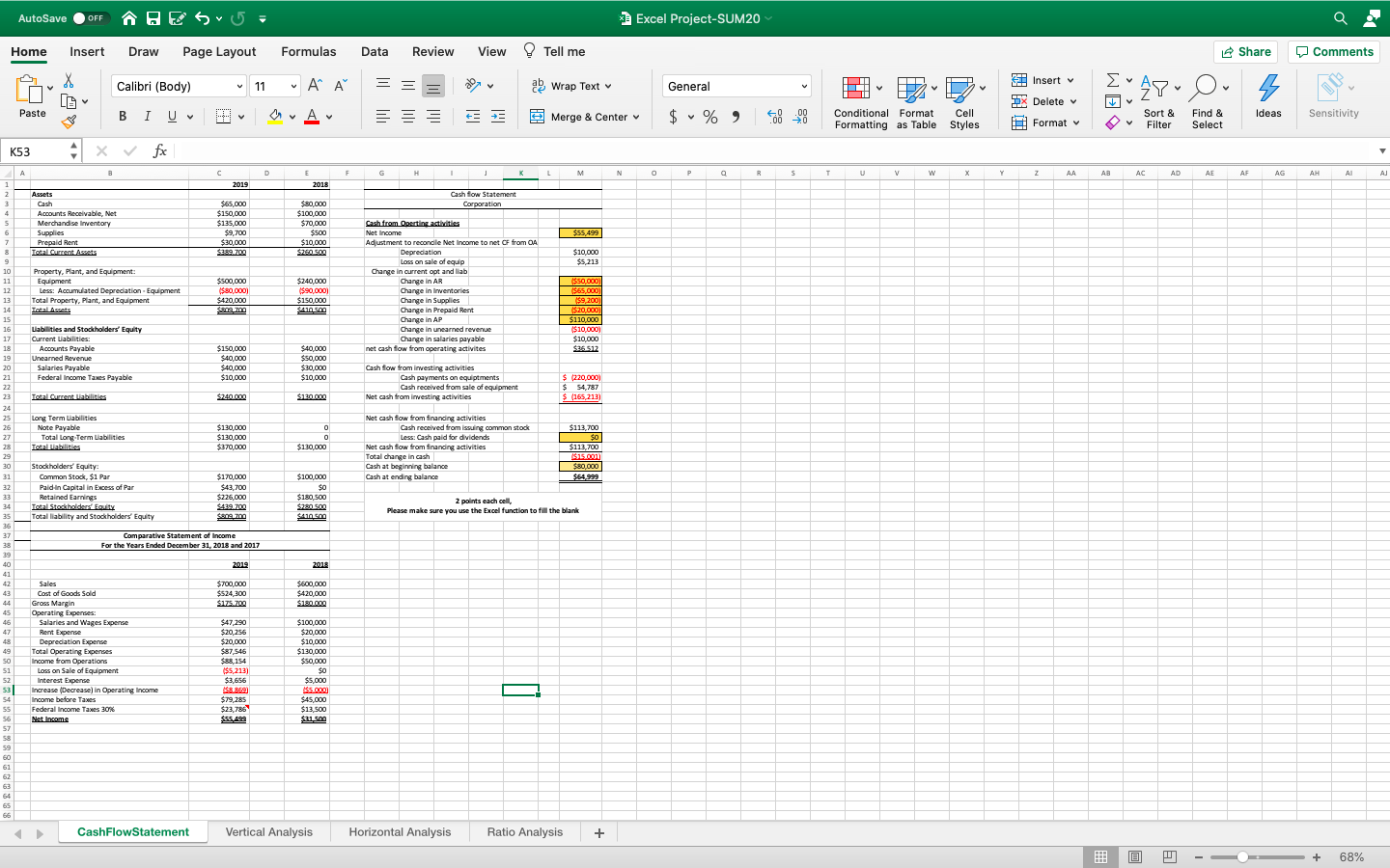 Can some one check my work please BESU- Excel Project-SUM20 Page Layout