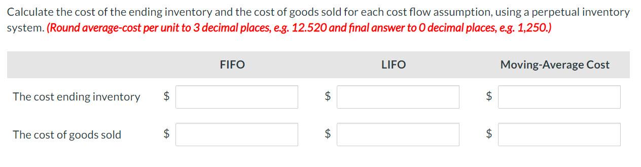 for a selling price of $9 and a sale of 400 units