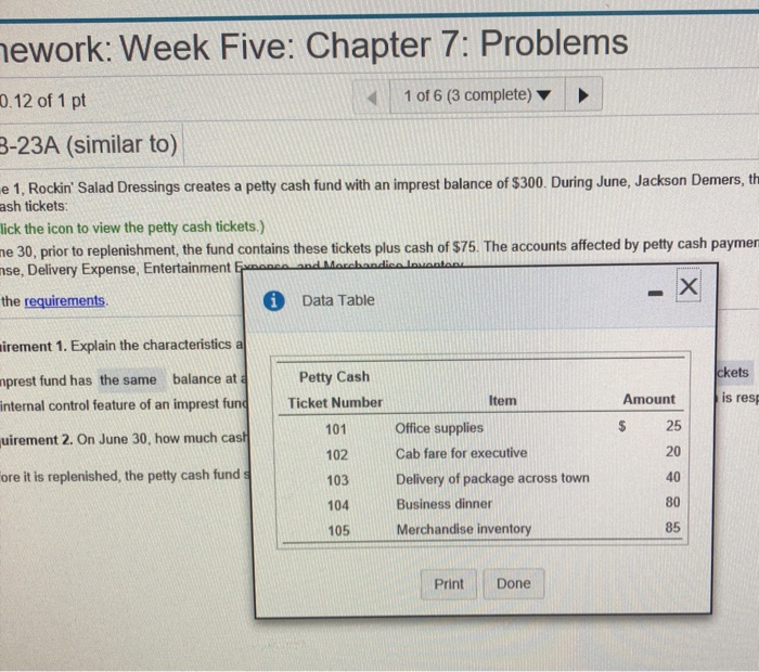 PM DaNia Rogers & Acct 1080-SS 2019- Prof. Newman Save Homework: Week