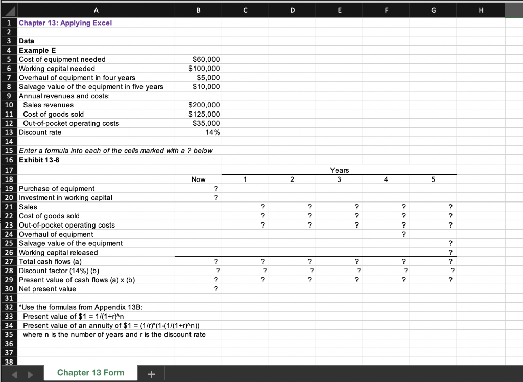 For example, in cell C22 enter the formula "= B10". Note: The