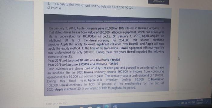 Duplicate it 10 How much your equity increase for Year 2020 only