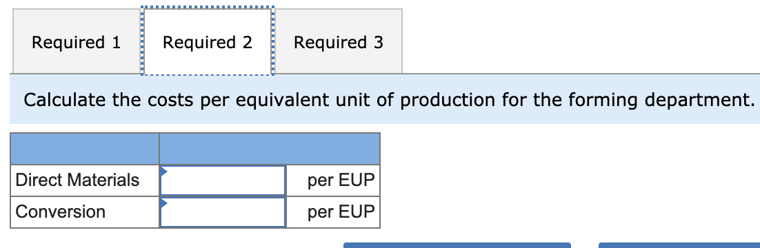 same format as questions so it is easy to read Required 1