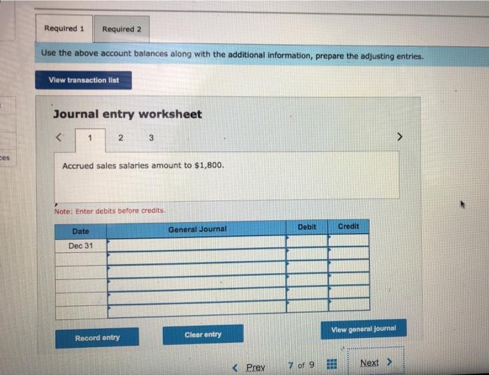 adjusting and closing entries for a merchandiser LO P3 The following list