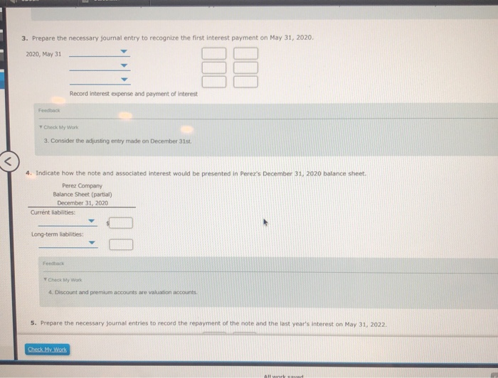 Note Perez Company borrowed $54,000 from the First National Bank on June