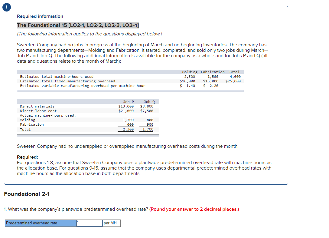 part 5 is the same chart as part 1 Required information