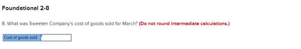 Q (all data and questions relate to the month of March): Estimated