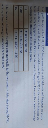  answer fast Amit plans long vacation. He is told that he