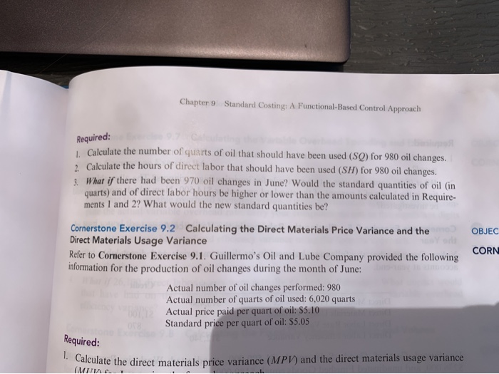 Functional-Based Control Approach Required 1 Calculate the number of quarts of oil