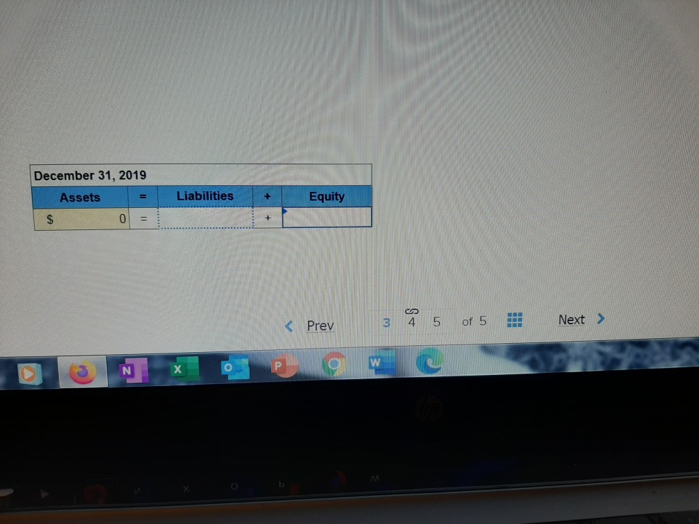 questions displayed below. The following financial statement information is from five separate