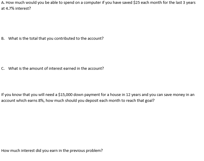  A. How much would you be able to spend on a