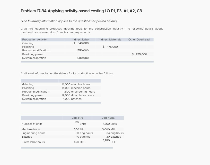 [The following information applies to the questions displayed below. Craft Pro Machining