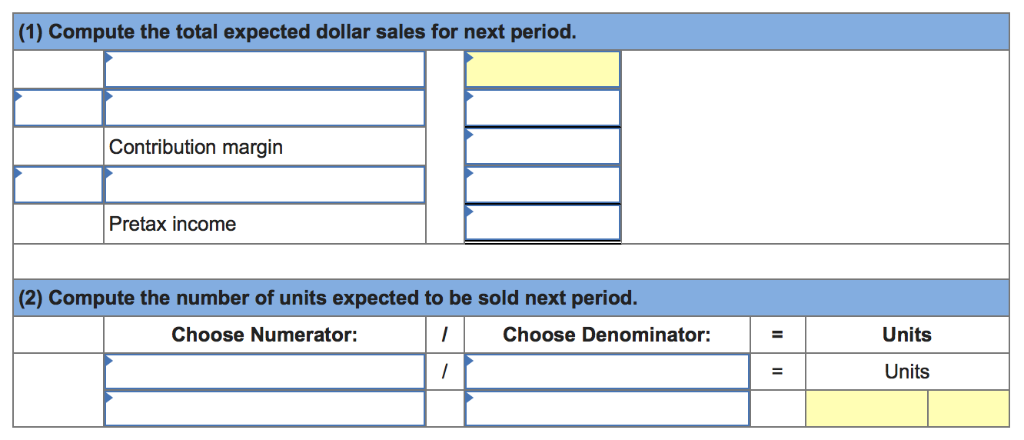 Exercise 21-21 Predicting unit and dollar sales LO C2 Nombre Company management
