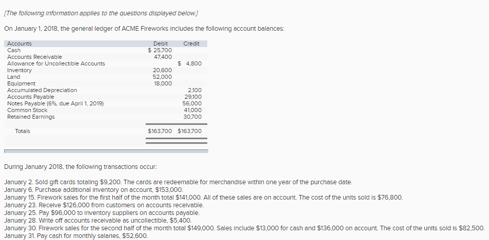 IThe following information applies to the questions displayed below.J On January