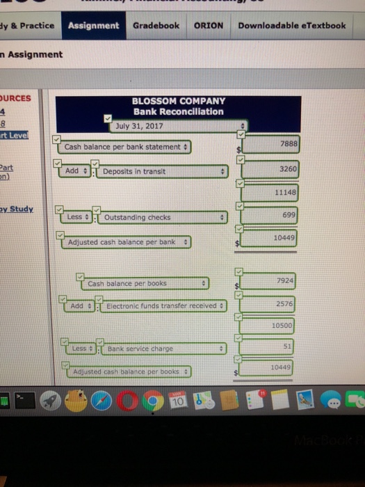 7-8 (Part Level Submission) The following information pertains to Blossom Company. 1.