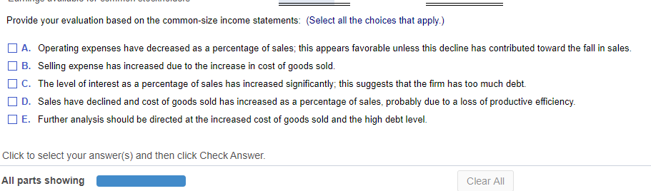 operations follows Using the firm's 2015 income statement develop the 2015 common-size