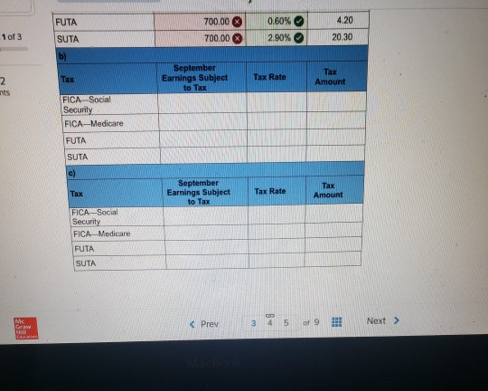 below! 2.22 points BMX Company has one employee, FICA Social Security taxes