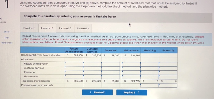 References Factory Administration Custodial Services Personnel Maintenance Machining-overhead Assembly-overhead Total cost 605,500