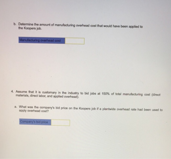 the Koopers job by $4,000. It seems we're either too high to