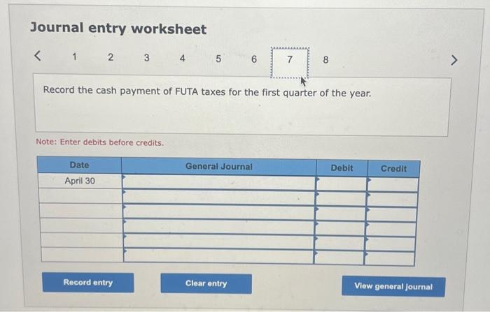 liabilities for the month of March. Note: Enter debits before credits. Journal