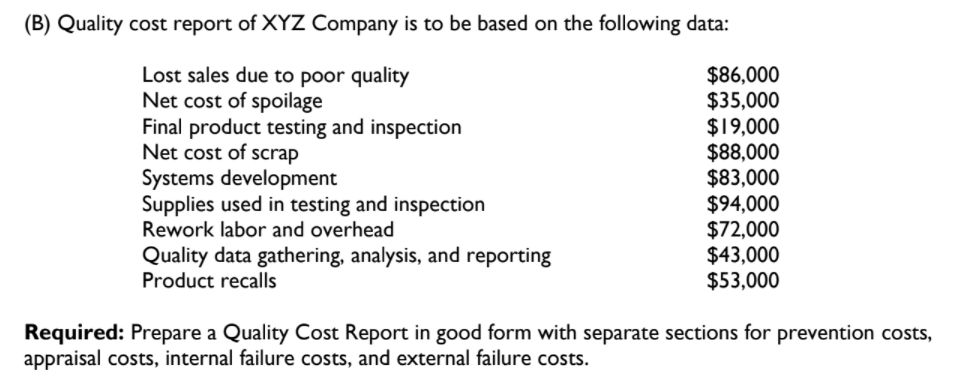 Do not use excel to solve the question. Thank you. (B)