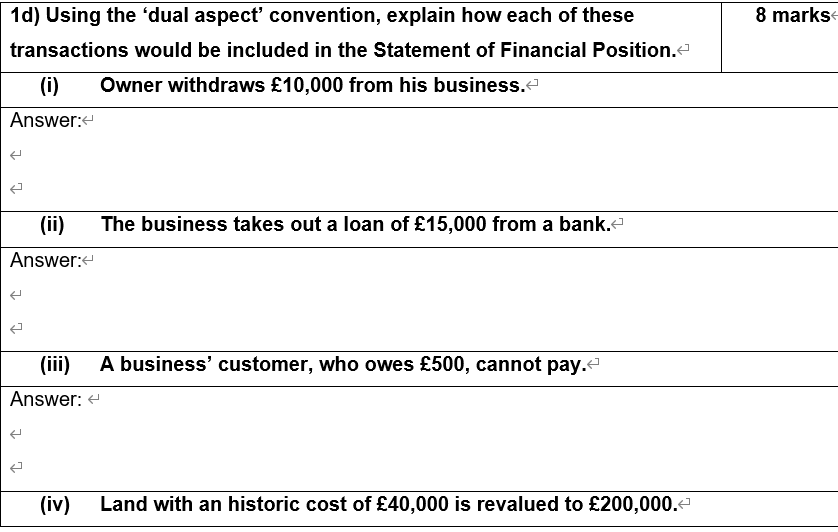 the Reducing Balance method. + + Calculate the entries in the Statement