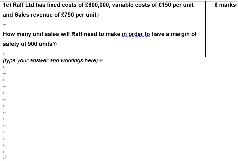 of Financial Position and Income Statement for the car at the end
