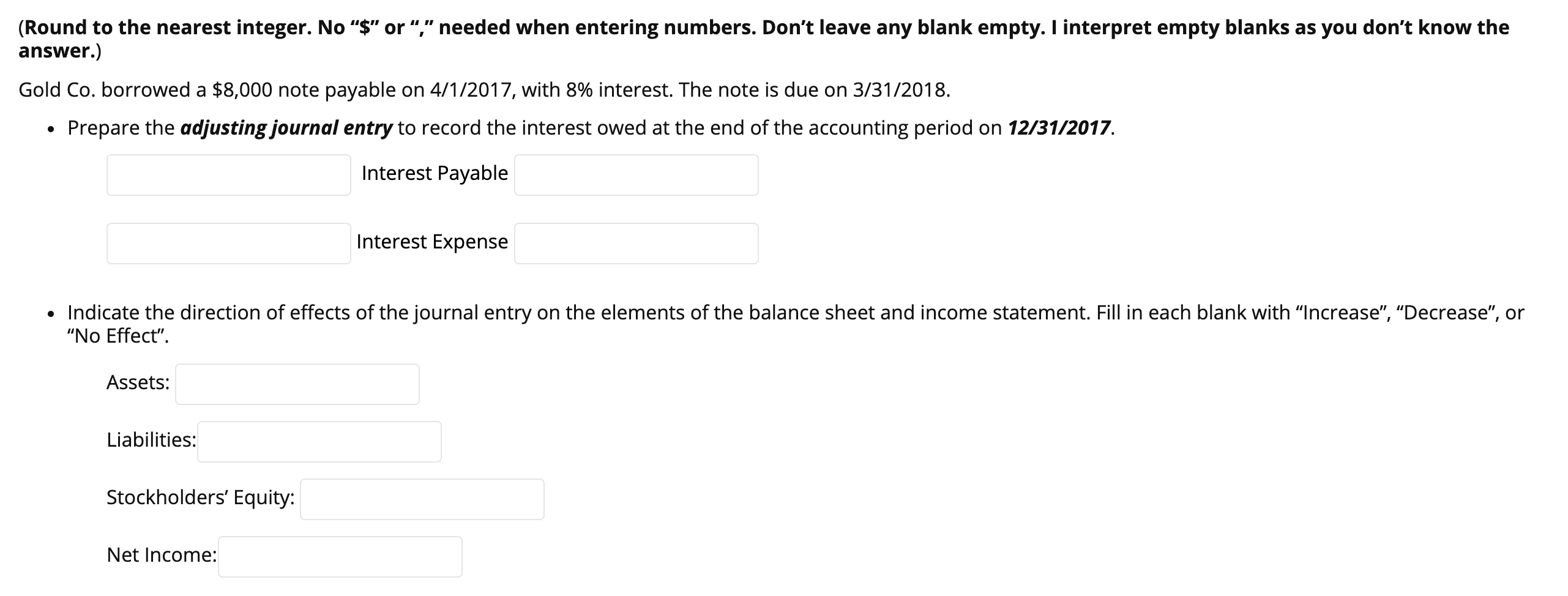  (Round to the nearest integer. No "$" or," needed when entering