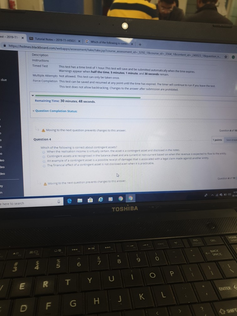 est-2019-T1-Tutorial Notes-2019-T1-HI5020 x G Which of the following is https://holmes blackboard.com/webapps